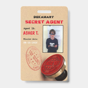 Spionnenfeest Geheime Agenten Bedrijfsbadge Badge