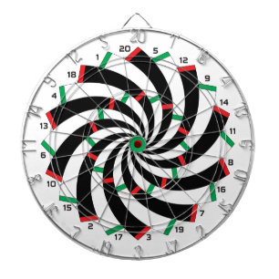 Spiraal Dartbord Gespiegelde Versie