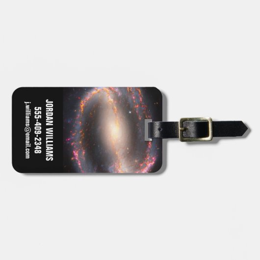 Spiraal Galaxy NGC 1300. Bagagelabel (Voorkant horizontaal)