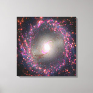 Spiraal Galaxy NGC 3351. Canvas Afdruk