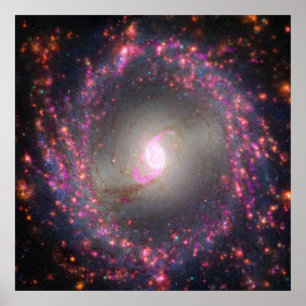 Spiraal Galaxy NGC 3351. Poster