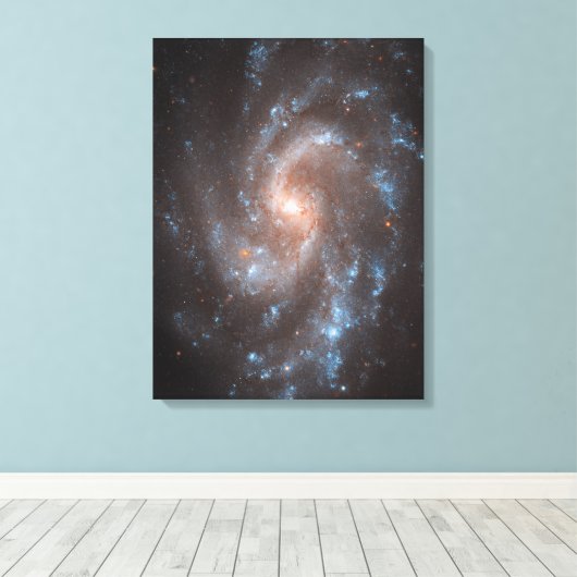 Spiraal Galaxy NGC 5584 Canvas Afdruk (Insitu (Houten vloer))