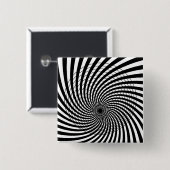 SPIRAAL GEOMETRISCHE OP ART BUTTON (Voorkant /achterkant)