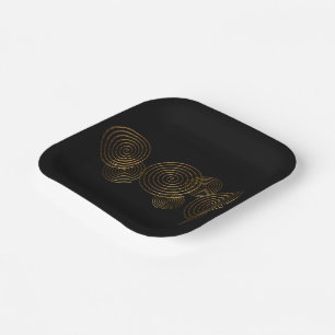 Spiraal Keltisch symbool goud metallisch Papieren Bordje