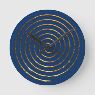 Spiraal Keltisch symbool goud metallisch Ronde Klok