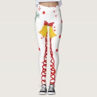 Spiraal Kerstboom en Bellen Ontwerp Leggings