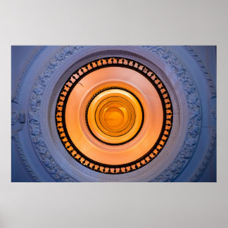 Spiraal licht gang abstracte poster