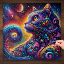 Spiraal Mystic Galaxy Rainbow Cat