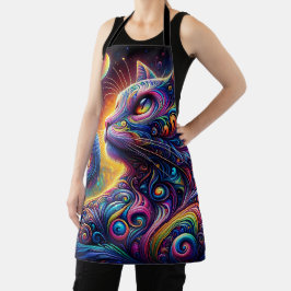 Spiraal Mystic Galaxy Rainbow Cat Schort