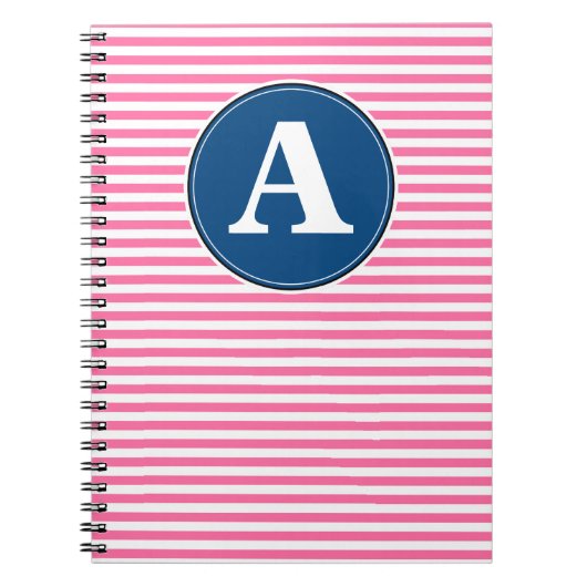 Spiraal Notebook, Aangepaste Monogram Sjabloon Notitieboek (Voorkant)