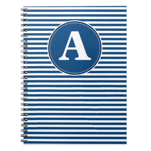 Spiraal Notebook, Aangepaste Monogram Sjabloon Notitieboek (Voorkant)