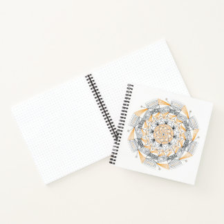 Spiraal Notebook met oranje Mandala-ontwerp Notitieboek