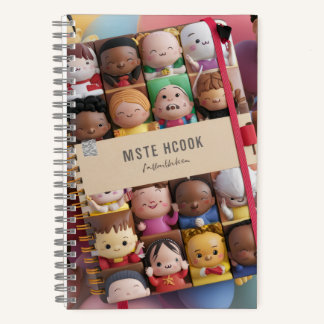 Spiraal Notebook\Schattige Kawaii Kinderkarakters Notitieboek