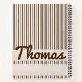 Spiraal Notitieboek Bruin Stripe doorn (Achterkant)