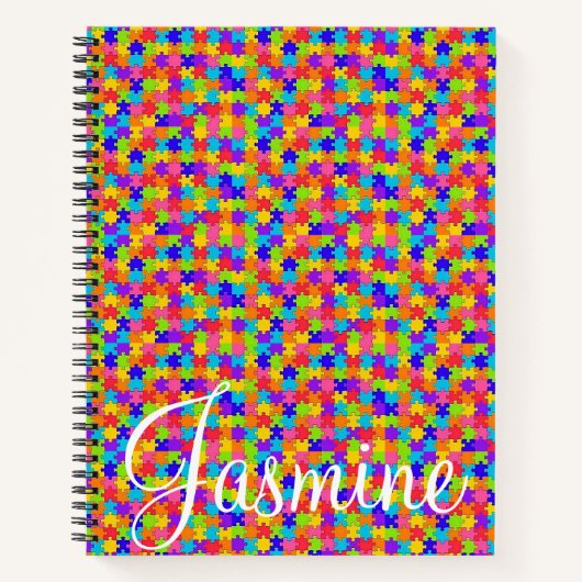 Spiraal Notitieboek Colorful Puzzle (Voorkant)