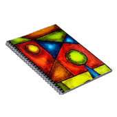 Spiraal Notitieboek, Evenwicht, Acryl Schildering Notitieboek (Rechterzijde)