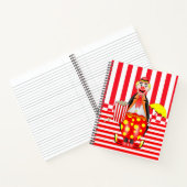 Spiraal Notitieboek Gele klep Rode streep Popcorn (Binnen)