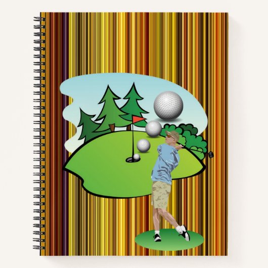 Spiraal Notitieboek Golfer Stripe (Voorkant)