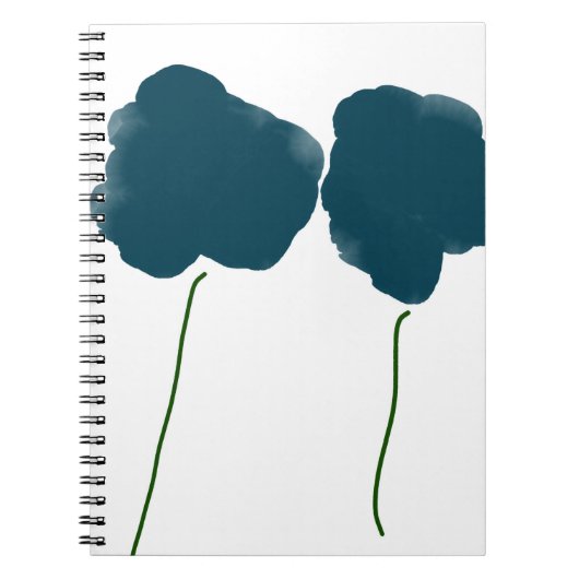Spiraal notitieboek met bloemen (Voorkant)