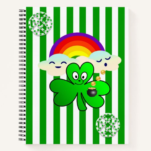 Spiraal Notitieboek St. Patrick's Rainbow Shamrock (Voorkant)