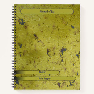 Spiraal Notitieboeken hoes met gele textuur print