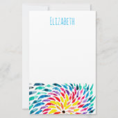 Spiraal regenboog waterverf abstract briefpapier (Voorkant)