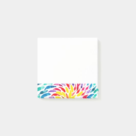 Spiraal regenboog waterverf abstract post-it® notes (Voorkant)