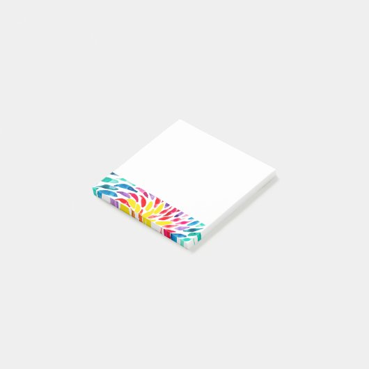 Spiraal regenboog waterverf abstract post-it® notes (Schuin)