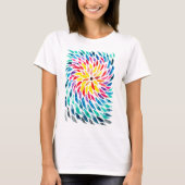 Spiraal regenboog waterverf abstract t-shirt (Voorkant)