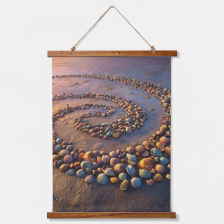 Spiraal Schelp Mandala Zonsondergang Strand Kunst Hangend Wandkleed