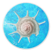 Spiraal Shell "Beach Life" Keramische Knop (Voorkant)