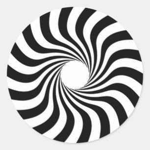 Spiraal sterretje met gat ronde sticker