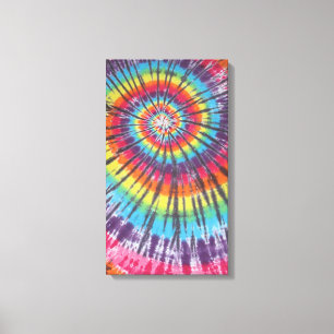 Spiraal Tie Dye Stretched Canvas Afdruk