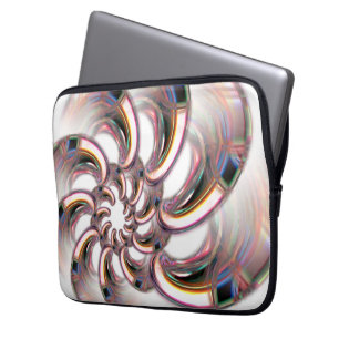 Spiraal van gouden klauwen in zacht roze tint papi laptop sleeve