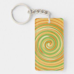 Spiraal van leuke citruskleuren sleutelhanger
