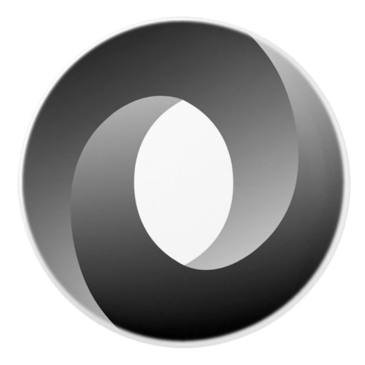 SPIRAAL WIEL KERAMISCHE KNOP (Voorkant)