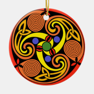 Spiraalcelvormig vormgeving keramisch ornament