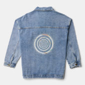 spiraalgeometrisch abstract denim jacket (Achterkant)