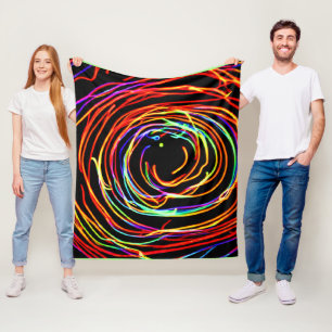 Spiraallichten gloeien fleece deken