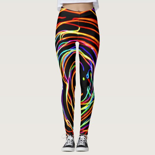 Spiraallichten gloeien leggings (Voorkant)