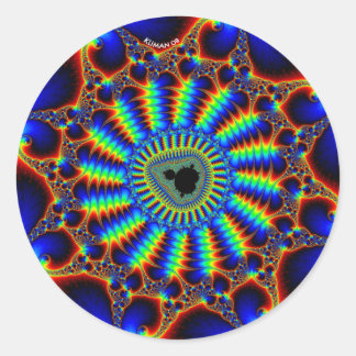 spiraalmandel ronde sticker