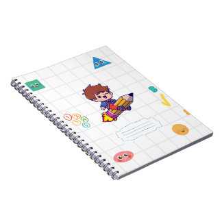 Spiraalnotitieboekje voor kinderen met vrolijk ont notitieboek