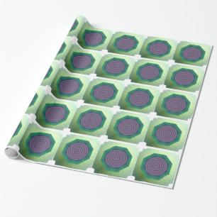 Spiraalontwerp met gegroefde rand cadeaupapier