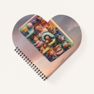 Spiraalschrift\Cute Kawaii Kinderkarakters\Kleurri Notitieboek