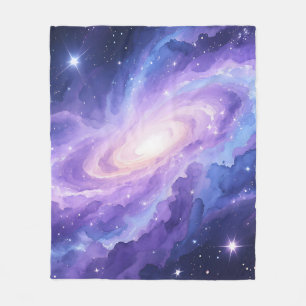 Spiraalstelsel Nevel Paars Kosmische Draaikolk Fleece Deken