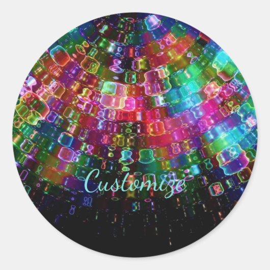 Spiraalstickers van glas 2 ronde sticker (Voorkant)