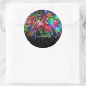 Spiraalstickers van glas 2 ronde sticker (Tas)