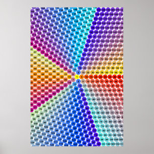 Spiraalvermenigvuldigingstabel - Pentagon Poster