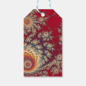 Spiraalvormig bloempatroon cadeaulabel (Achterkant)