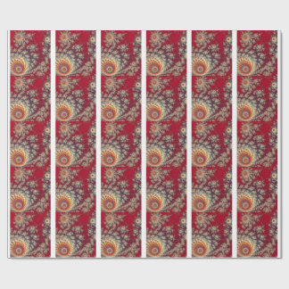 Spiraalvormig bloempatroon cadeaupapier